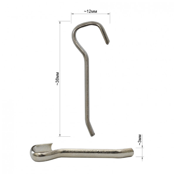 Язычок для пряжки пластик 065ПРП шириной 5см , металлический, цвет никель